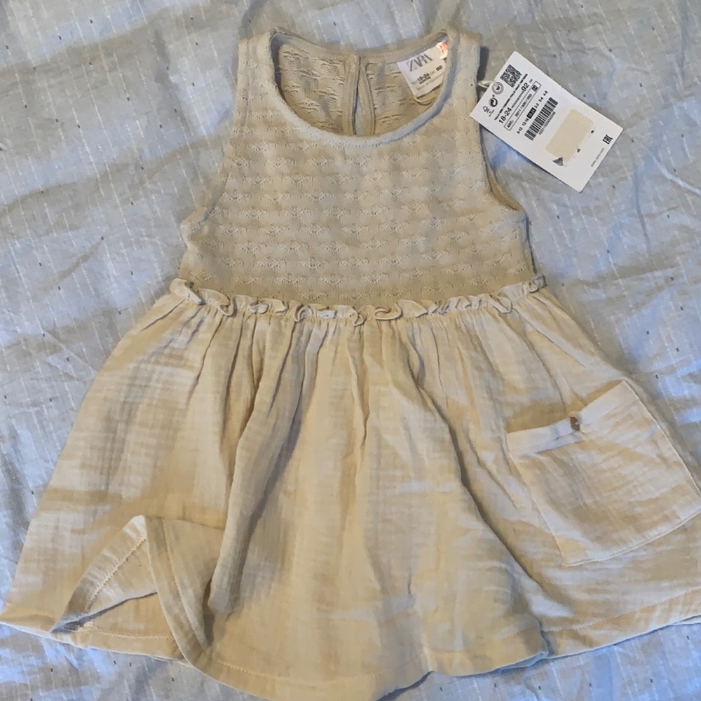 Cream colored Zara Dress NWT